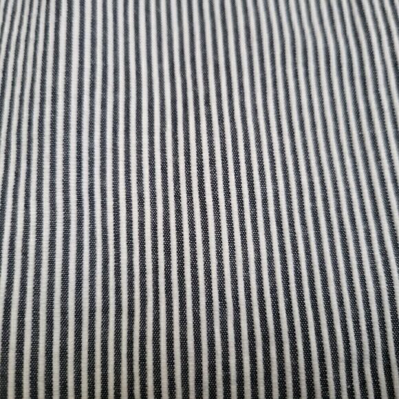 Larry Levine Petite short pants / capris blue and white vertical mini striped 4p - Picture 5 of 11